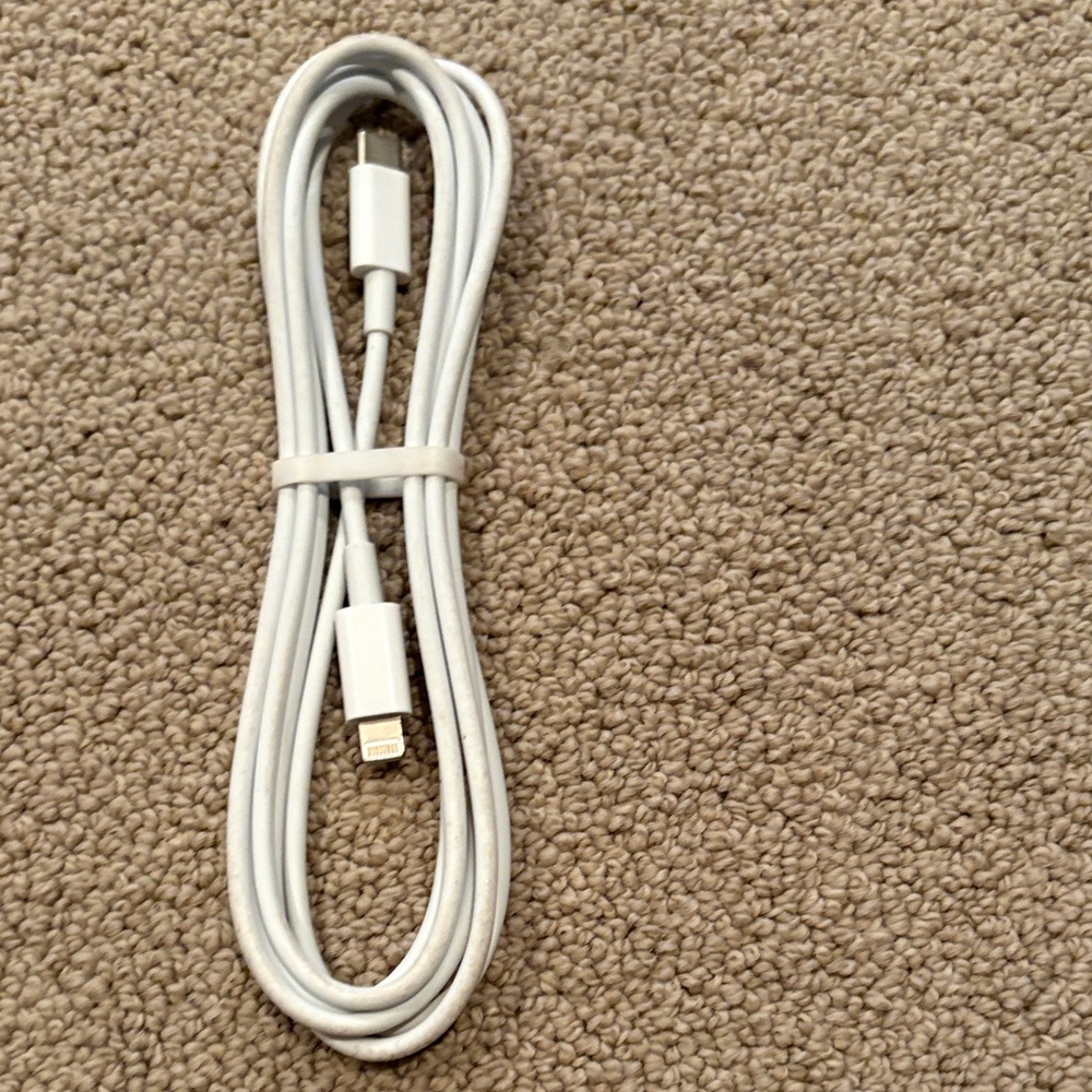 Durable White USB-C to Lightning Cable